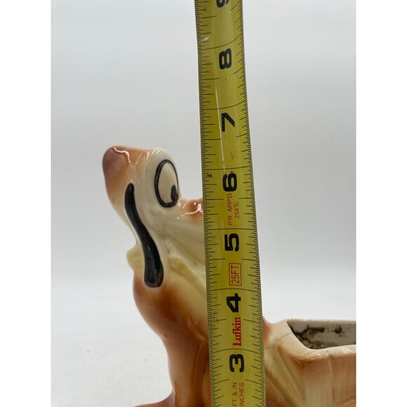 Vintage Walt Disney Pluto Ceramic Planter Figurine Adorned Quirky Charm - Picture 8 of 11